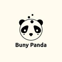 buny panda sencillo vector logo
