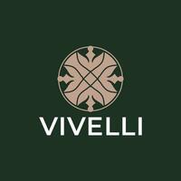 Vivelli lujo sencillo moderno logo vector