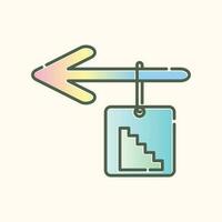 ladder icon gradient color vector