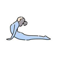 yoga pose icon for template, bhujangasana yoga icon symbol illustration design. vector