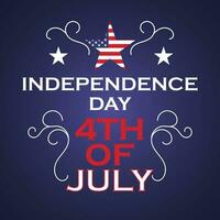 Vector American Independence day celebration banner design template.