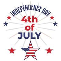 Vector American Independence day celebration banner design template.