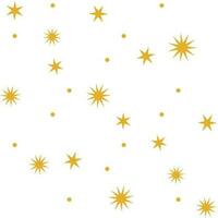 Seamless pattern with yellow stars on white background vector