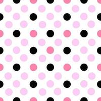 pink seamless polka pattern background vector