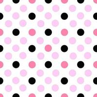 pink seamless polka pattern background vector