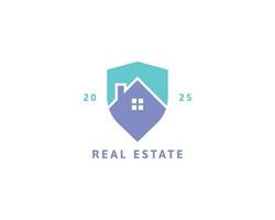 Real estate property logo with building symbol vector