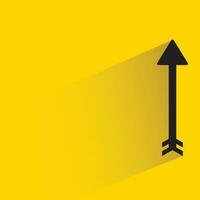 arrow icon on yellow background vector