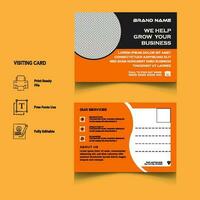 illustration,creative postcard template design vector