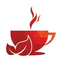 Eco Coffee Logo Template Design. Green Coffee Logo Template Design Vector. vector