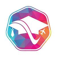 Study travel logo design vector. Travel School Education Logo Design Element. vector