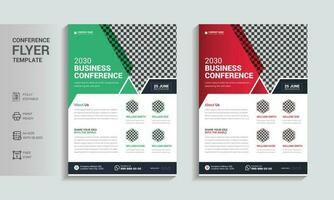 Business Conference Flyer Layout. Abstract Creative Corporate and business conference flyer template or annual business event flyer template set. Business Flyer Brochure, book cover or annual report. vector