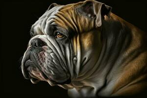 Close-up potrait of bulldog photo