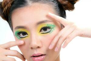 Asian Woman Fashion Makeup photo