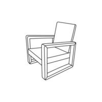 Chair Furniture icon, chairs Outline icon with editable stroke. Linear symbol of the furniture and interior vector