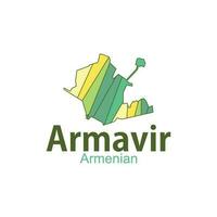 Armavir State and regions map, Map of Armenian Province of Armavir vector