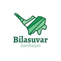 Bilasuvar Azerbaijan map, Azerbaijan city Bilasuvar. Map vector illustration, fully layered, editable vector map file