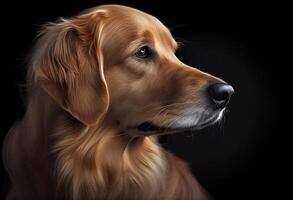 Close up portrait of labrador retriever created by photo