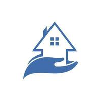 casa cuidado logo plantilla, icono hogar. el símbolo de el empresa para el construcción el casa. vector ilustración