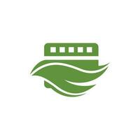 ecología película hoja logo, ecología película verde icono logo, para tu empresa vector