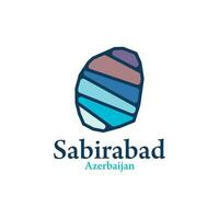 sabirabad azerbaiyán mapa azerbaiyán ciudad sabirabad. mapa vector ilustración símbolo logo vector