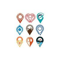 Set of map mark location set icon. Illustration set, Icons vector map pin location, Pin Location symbols vector