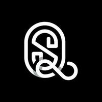 SQ initial monogram logo with circle unique logo design template vector