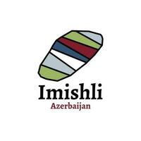 azerbaiyán imishli mapa, completamente editable, detallado vector mapa de imishli