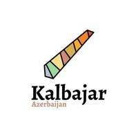 Kalbajar Azerbaijan map, State and regions map highlighted on Azerbaijan map. vector