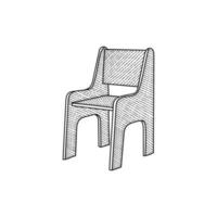 Kids chair icon. Linear vector illustration from kids collection. Outline kids chair icon vector.