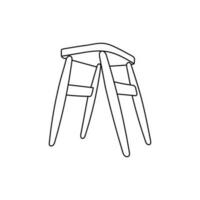 Wooden Chair Line Modern Simple Logo vector