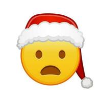 Christmas Frowning face with open mouth Large size of yellow emoji smile vector