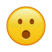 Face with open mouth Large size of yellow emoji smile vector