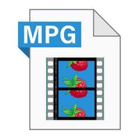 Modern flat design of MPG file icon for web vector