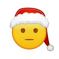 Christmas Yawning face Large size of yellow emoji smile vector