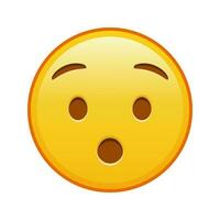 Hushed face Large size of yellow emoji smile vector