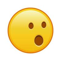 Face with open mouth Large size of yellow emoji smile vector