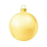 Yellow Christmas tree ball vector