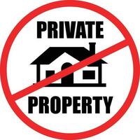 Private property do not enter sign icon printable vector image