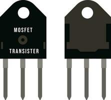 mosfet transistor vector ilustración metal óxido semiconductor campo efecto transistor vector imagen