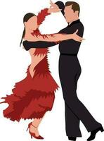 Paso doble illustration Ballroom Dancing couple vector image