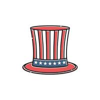 flag hat for american independent day celebration vector