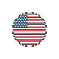 flag sign for united states independent day celebration vector