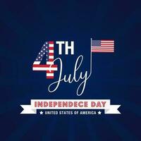 Vector happy independence day 4th of July USA flag
