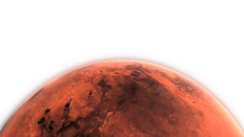 3D Render Close Up Mars Planet 360 Rotation On Galaxy Space Star Field 3D Illustration png