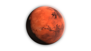 3D Render Mars Planet 360 Rotation On Galaxy Space Star Field 3D Illustration png