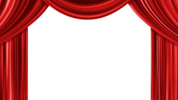 Curtain Openning Show Isolated Alpha Overlay Transparent PNG Background