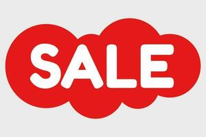 sale word white text on red background for shop promotion. vector