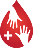 logotype blood donation, help the sick and needy. dropper with a drop of blood illustration png