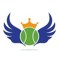 Tennis and Wings vector illustration. Tennis ball with wings logo vector.