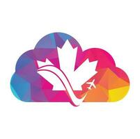 Canadá viaje nube forma concepto vector